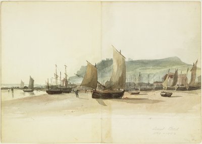The Beach at Low Tide by Samuel Prout